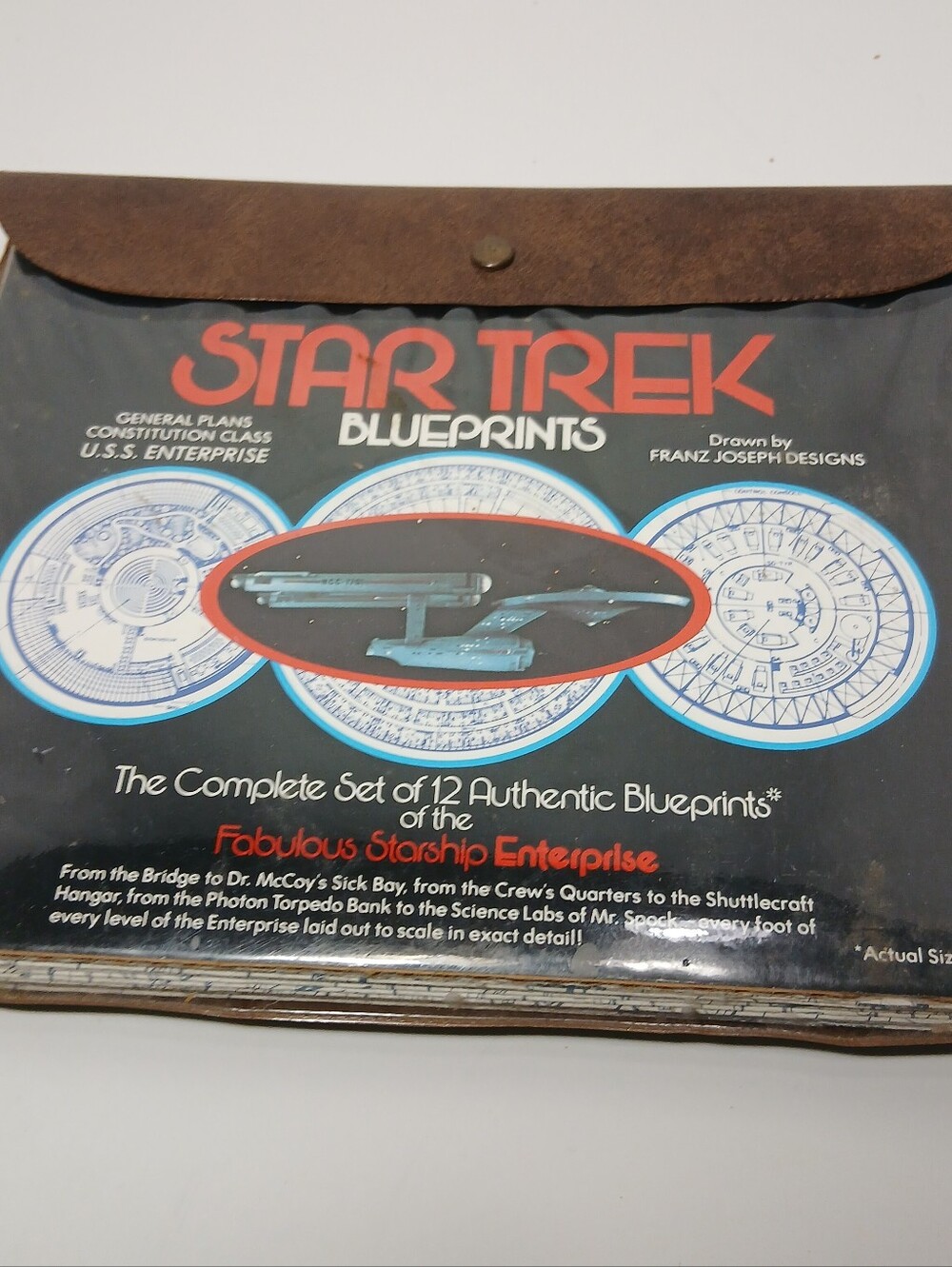 Vintage 1975 STAR TREK BLUEPRINTS Complete Set of 12 Authentic Enterprise